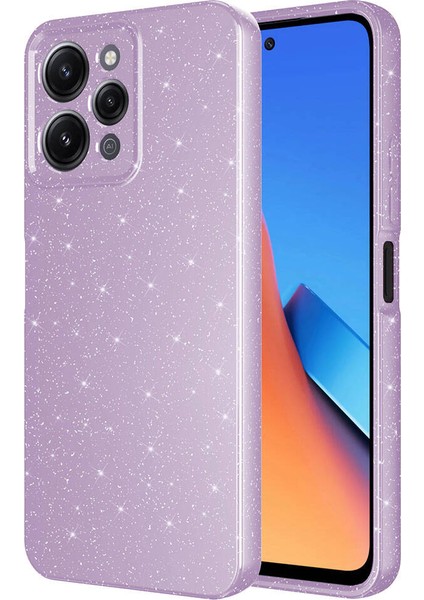 Xiaomi Redmi 12 Kılıf Kamera Korumalı Simli Lux Koton Silikon