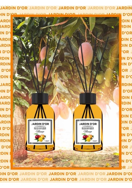 Mango Reed Dıffuser 2'li Set (Mango Çubuklu Oda Kokusu) 110 ml x 2 Adet