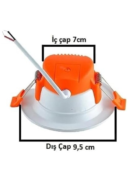 3 Renkli (Beyaz, Gün Işığı, İkisi Bir Arada) 5W LED Spot Lamba