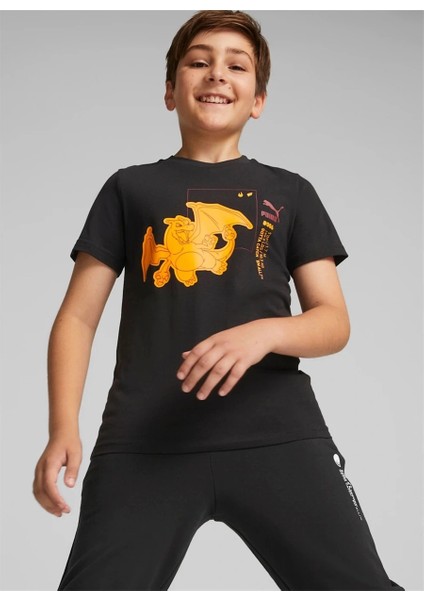 Siyah Erkek Çocuk T-Shirt 53642901 Puma x Pokemon Tee
