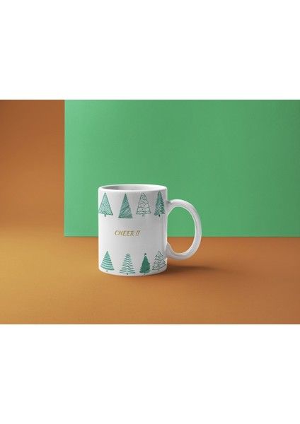 Peace, Love,holiday Cheer Yazılı Çam Ağacı Baskılı Yeni Yıl Hediyelik Yılbaşı Kupa Bardak fiyatları