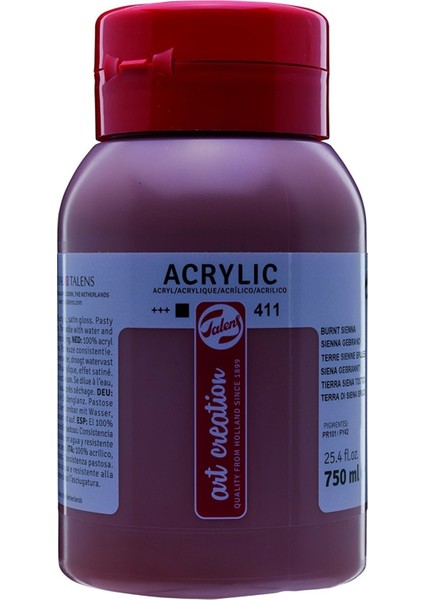 Creation Akrilik Boya 750ML 411 Burnt Sienna