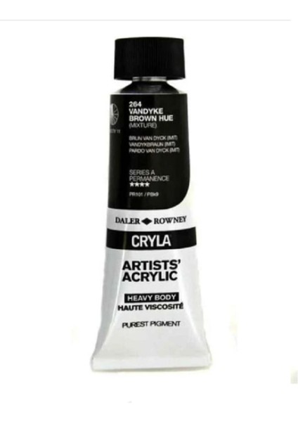 Cryla Heavy Body Artists' Akrilik Boya 75ML N:264 Vandyke Brown Hue