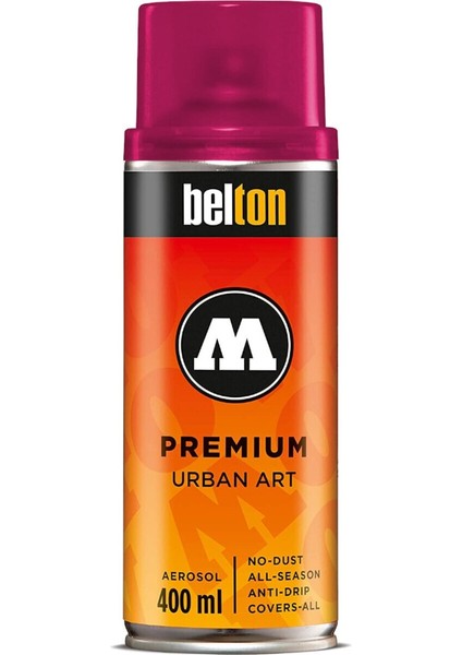 Belton Premium Sprey Boya 400ML N:240 Transparent Telemagenta Akrilik Sprey Boya