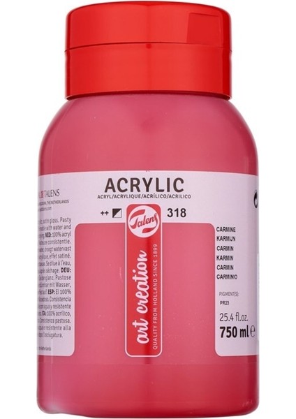 Akrilik Boya 750ML 318 Carmine