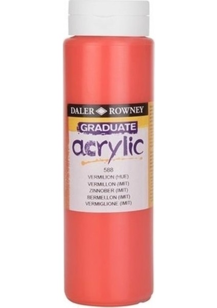 Graduate Akrilik Boya 500ML N:588 Vermilion Hue
