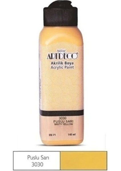 Artdeco Puslu Sarı Yeni Formül Akrilik Boya 140 ml
