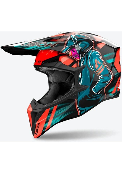 Aıroh Wraap Cyber Orange Gloss Kask