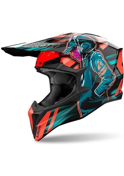 Aıroh Wraap Cyber Orange Gloss Kask