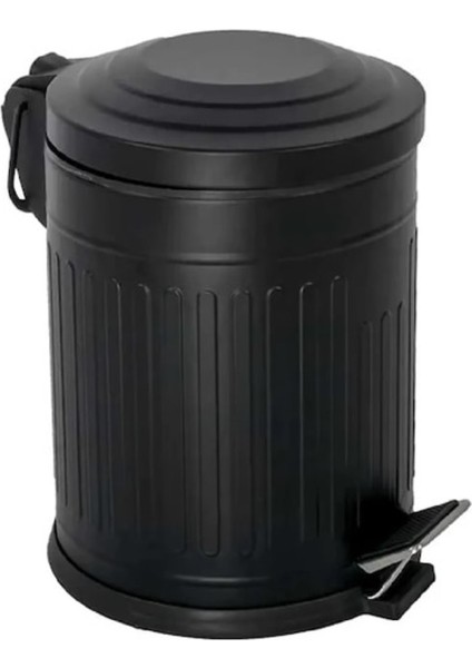 Vintage 2 Li Çöp Kovası Çöp Kutusu Banyo Seti Çizgili Model Siyah 5 Litre ve Wc Fırçası Seti fiyatları