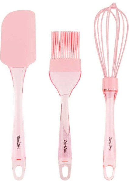 Açık Pembe Renkli Silikon 3lü Hazırlık Seti