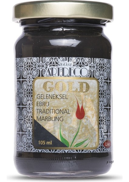 Gold Geleneksel Ebru Boyası 105ML - 790 Siyah