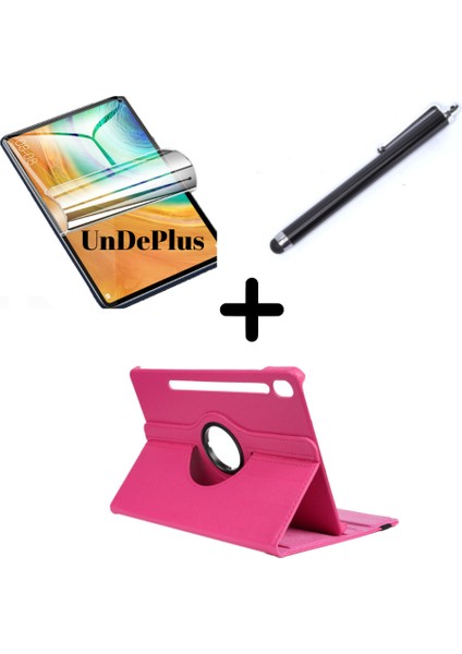 Samsung Galaxy Tab S9 FE Plus/S10 Plus/S9 Plus Kılıf Dönen Tablet Kilifi Ekran Koruyucu+Kalem