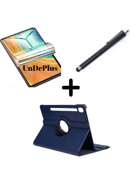 Samsung Galaxy Tab S9 FE Plus/S10 Plus/S9 Plus Kılıf Dönen Tablet Kilifi Ekran Koruyucu+Kalem