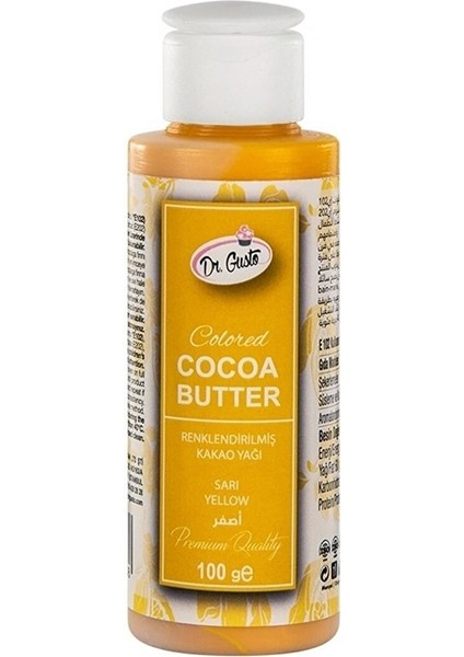 Renklendirilmiş Kakao Yağı Sarı 100 gr