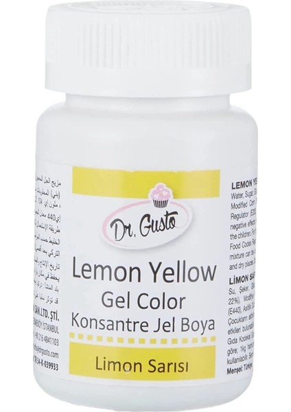Limon Sarı Gıda Boyası Jel 100 gr