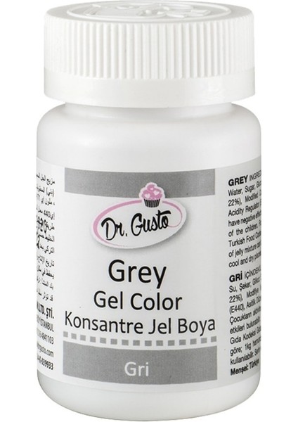 Gri Gıda Boyası Jel 100 gr