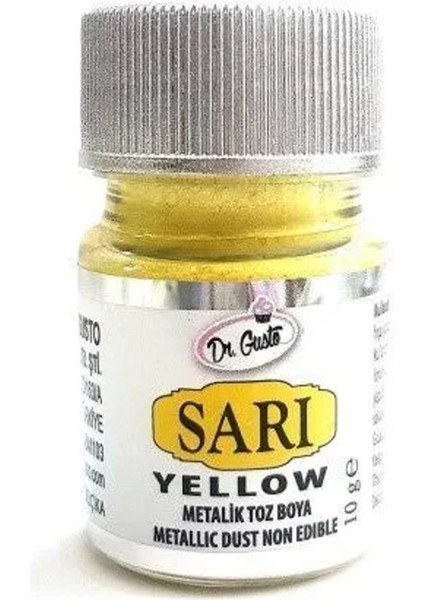 Dekoratif Yenilmeyen Sarı Toz Sim Boya 10 gr