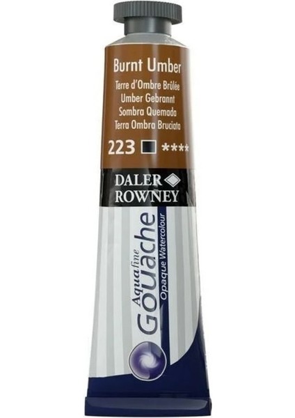 Daler Rowney Aquafine Guaj Boya Tüp 15ML 223 Burnt Umber