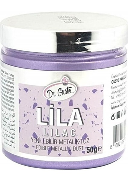 Yenilebilir Metalik Toz Gıda Boyası 50 gr Lila
