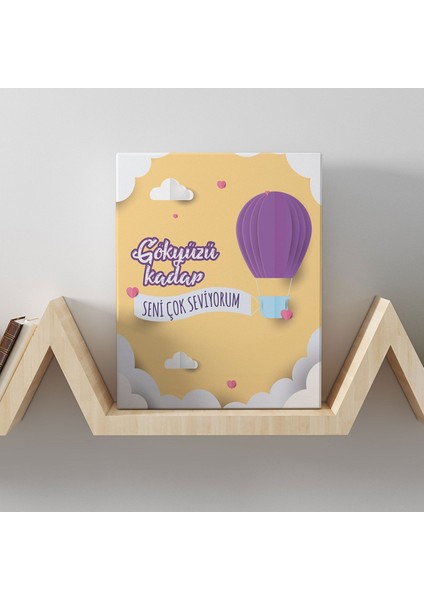Romantik Tasarımlı Mini Kanvas Tablo - NO19 19X27.5 cm
