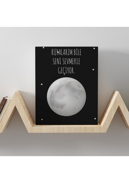 Romantik Tasarımlı Mini Kanvas Tablo - NO27 19X27.5 cm