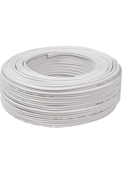 Hoparlör Kablosu Kordon 2x1.5 Beyaz 100MT Cablecable