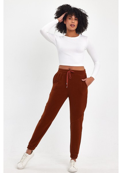 Kadın Rahat Kalıp Softech Polar Sweat Eşofman Altı SPR24EA97