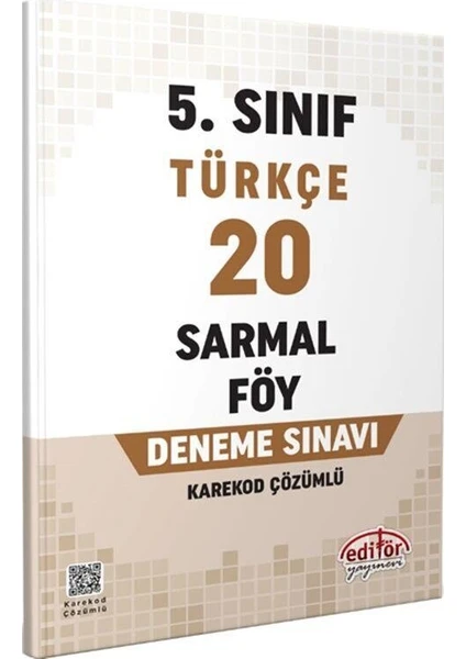 Editör Yayınları 5. Sınıf Türkçe 20 Sarmal Föy Deneme Sınavı