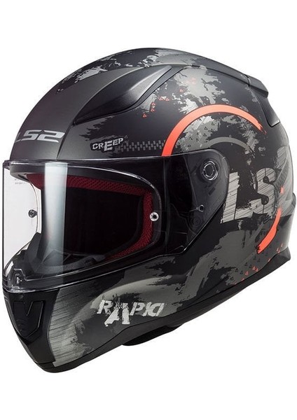 Ls2 Rapid Circle Mat Titanyum Kapalı Kask