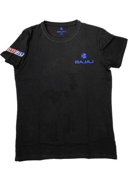 Bajaj Siyah Erkek T-Shirt % 100 Pamuk