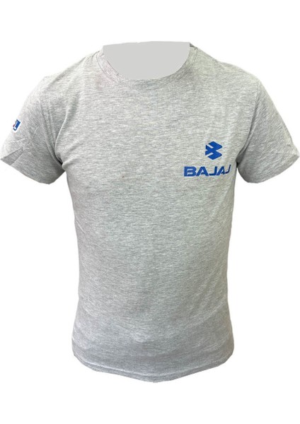 Bajaj Gri Erkek T-Shirt % 100 Pamuk