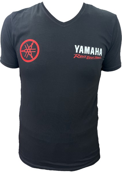 Yamaha Siyah T-Shirt %100 Pamuk