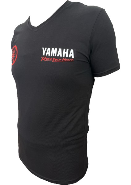 Yamaha Siyah T-Shirt %100 Pamuk