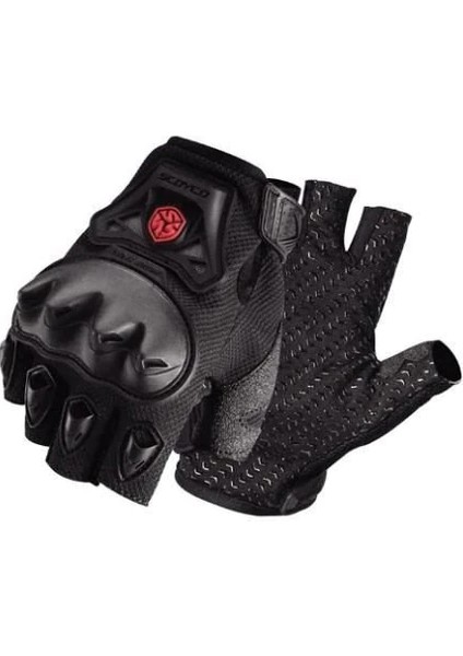 Scoyco Mc 29 Parmaksız Siyah Motosiklet Eldiveni