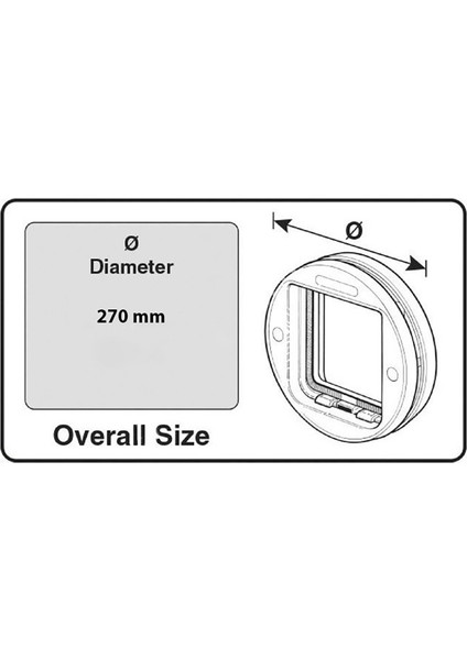 Ufo Cam Için Kedi Kapısı 4 Yönlü Kilitli