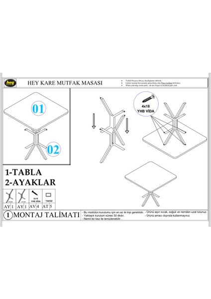 Tepe Mutfak Yemek Masası Balkon Masası Kavisli Köşe Siyah Ayak 70 cm