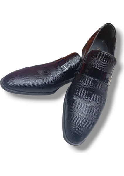 GR0076 Hakiki Lazerli Rugan Deri Lazer Kesim Erkek Klasik Ayakkabı modelleri