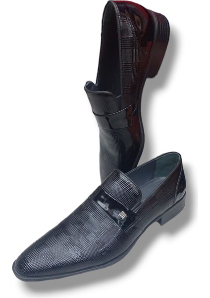 GR0076 Hakiki Lazerli Rugan Deri Lazer Kesim Erkek Klasik Ayakkabı fırsatları