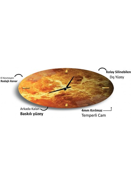 Venüs Cam Saat - 40 cm modelleri