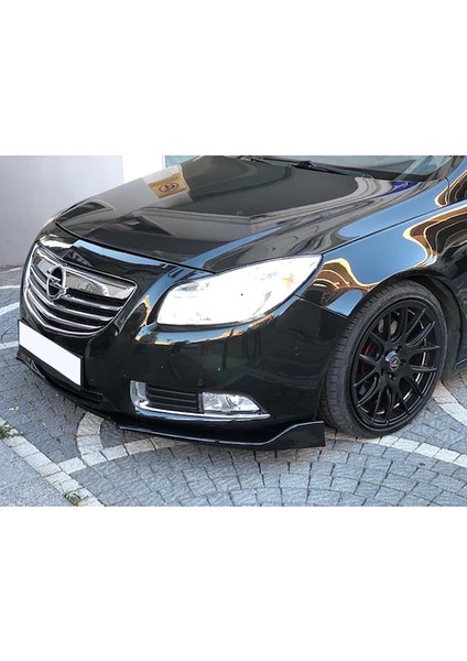 Opel Insignia Kırmızı Renkli Şeritli Dilli Ön Lip 4 Prç Parlak Siyah Abs 2010 - 2016 fiyatları