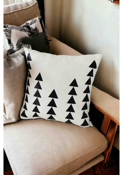 Üçgen Desen Kırlent Kılıfı