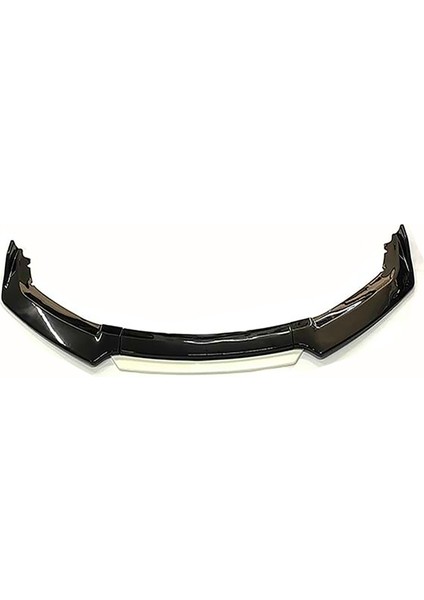Opel Astra K Beyaz Renkli Şeritli Dilli Ön Lip 4 Prç Parlak Siyah Abs