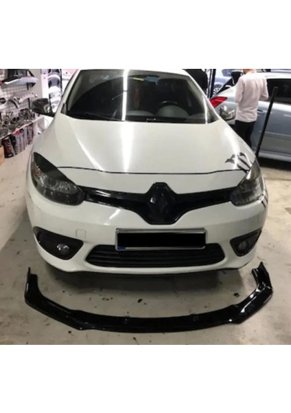 Renault Fluence Mavi Renkli Şeritli Dilli Ön Lip 4 Prç Parlak Siyah Abs 2009 - 2016 fiyatları