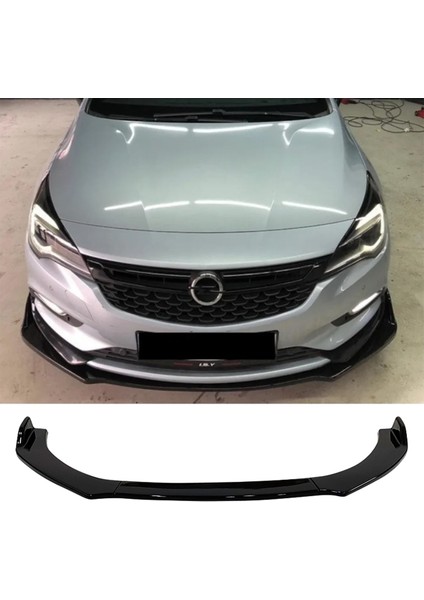 Opel Astra K Ön Lip Parlak Siyah 3 Prç Kulaklı Abs Kolay Kurulum