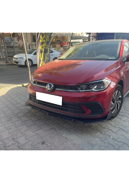 Vw Polo Mk6.5 Ön Lip Parlak Siyah 3 Prç Brabus Kırılmaya Dayanıklı Abs