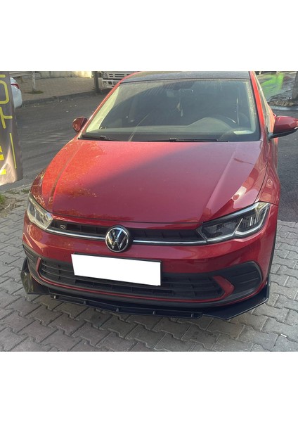 Vw Polo Mk6.5 Ön Lip Parlak Siyah 3 Prç Brabus Kırılmaya Dayanıklı Abs