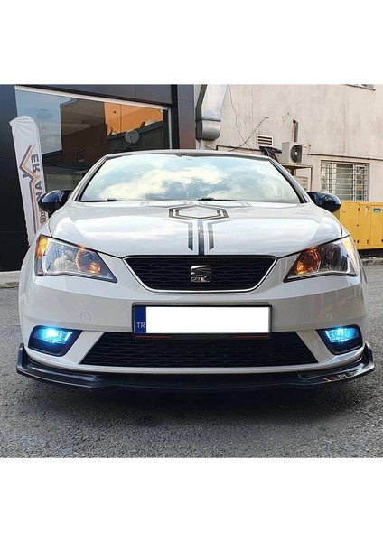 Seat Ibiza Mk4 Ön Lip Parlak Siyah 3 Prç Kulaklı Kırılmaya Dayanıklı Abs 2009 - 2016