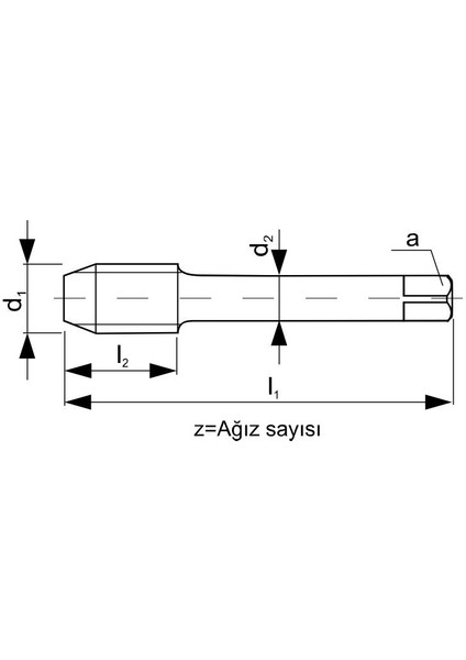 M12X1,25 Pld DIN2181 Hss İnce Diş El Takım Kılavuzu 2'li Takım