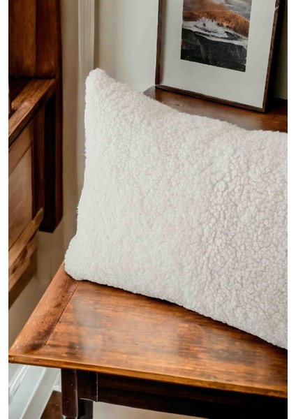 Teddy Beyaz Kırlent Kılıfı fiyatları